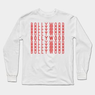 Bollywood Hindi Indian Movies Repeating Red Text Gift Long Sleeve T-Shirt